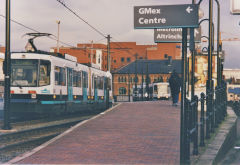 
G-Mex and tram '2006', Manchester, March 2003
